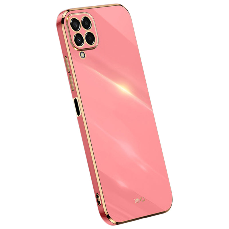 XINLI Phone Case for Samsung Galaxy M53 5G Electroplating Golden Edge Shockproof TPU Protective Cover XINLI Phone Case for Samsung Galaxy M53 5G Electroplating Golden Edge Shockproof TPU Protective Cover